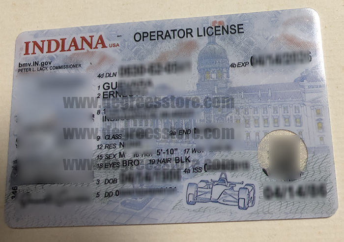 美国印第安纳州驾照
