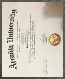 Arcadia University diploma