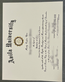 Avila University diploma certificate