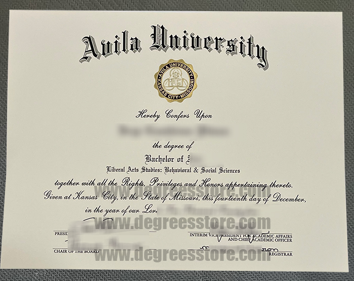 Avila University diploma