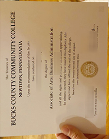 Bucks County Community College diploma sample