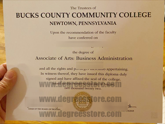 Bucks County Community College diploma