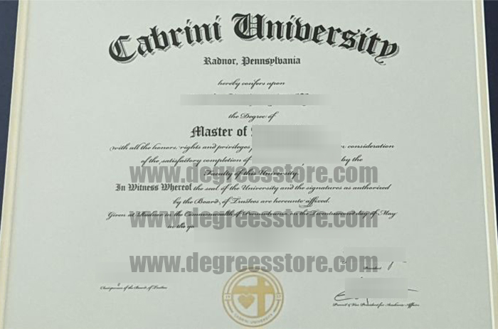 Cabrini University diploma