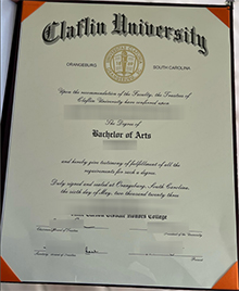 Claflin University diploma sample