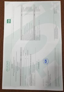 FOM Zeugnis sample