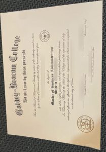 Goldey–Beacom College degree sample