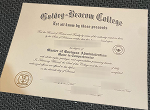 Goldey–Beacom College diploma certifiate