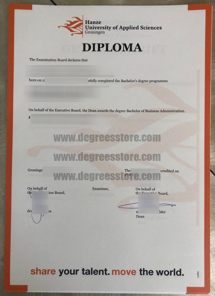Hanzehogeschool Groningen diploma