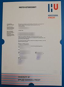 Hogeschool Utrecht Master Getuigschrift sample