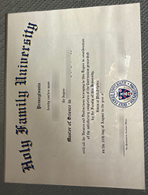 Holy Family University diploma sample