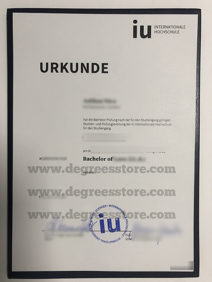IU Internationale Hochschule Urkunde