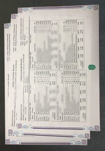 King Saud University transcript sample