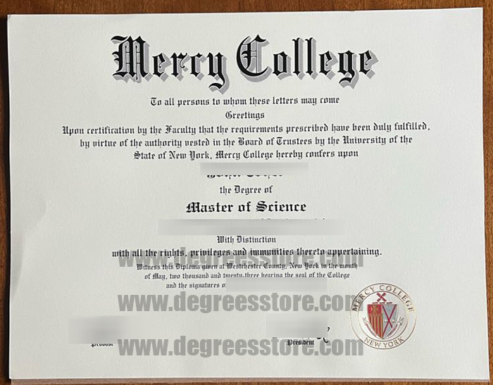 Mercy College diploma
