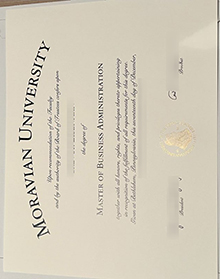 Moravian University diploma certificate