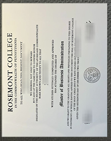 Rosemont College degree sample