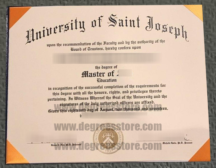 University of Saint Joseph diploma 