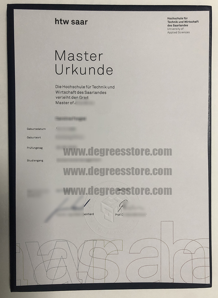  htw saar Master Urkunde