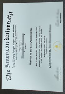 American University diploma sample