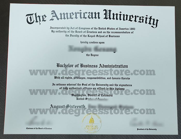 American University diploma