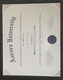 Aurora University degree certificate