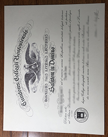Boston College diploma