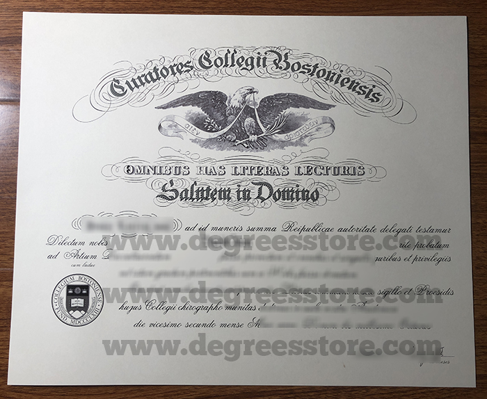 Boston College diploma