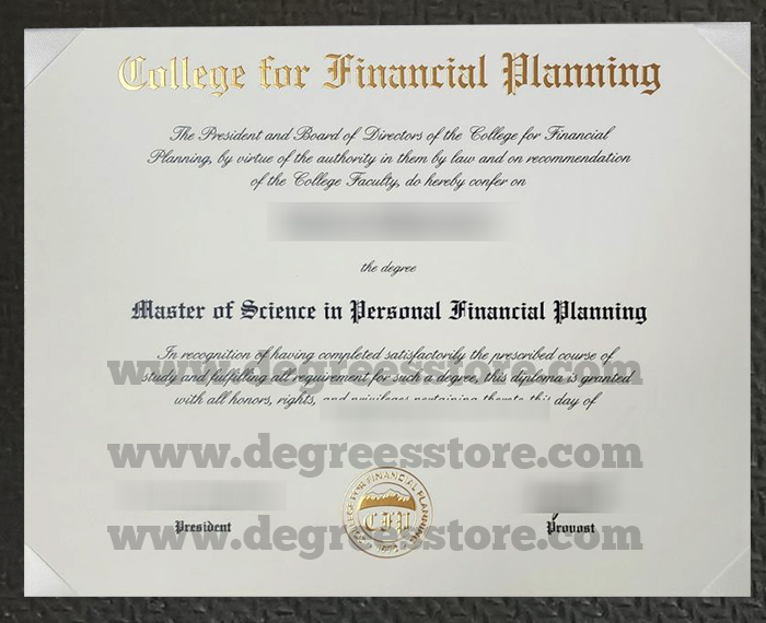 College for Financial Planning degree College for Financial Planning degree