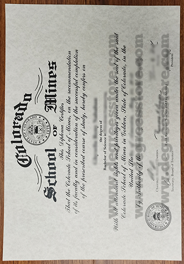 Colorado School of Mines diploma