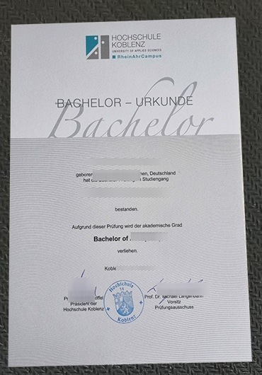 Hochschule Koblenz Urkunde