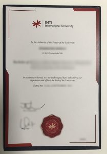 INTI International University diploma certificate