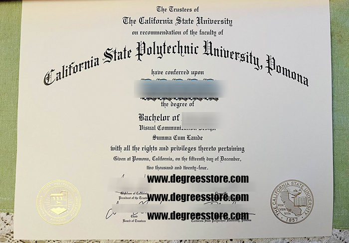 Latest version Cal Poly Pomona degree 2024