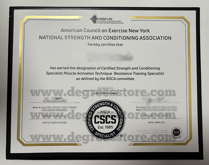 NSCA CSCS certificate