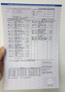 Pennsylvania State University Transcript sample