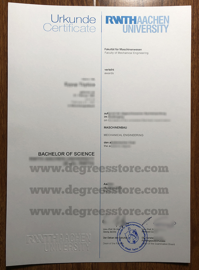 RWTH Aachen University Urkunde