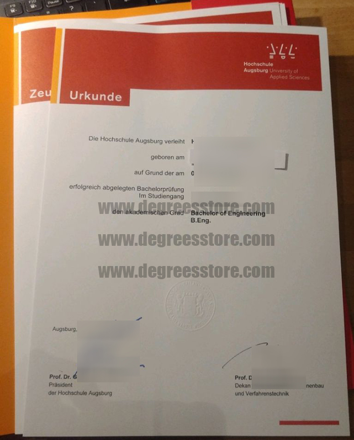 Technische Hochschule Augsburg Urkunde