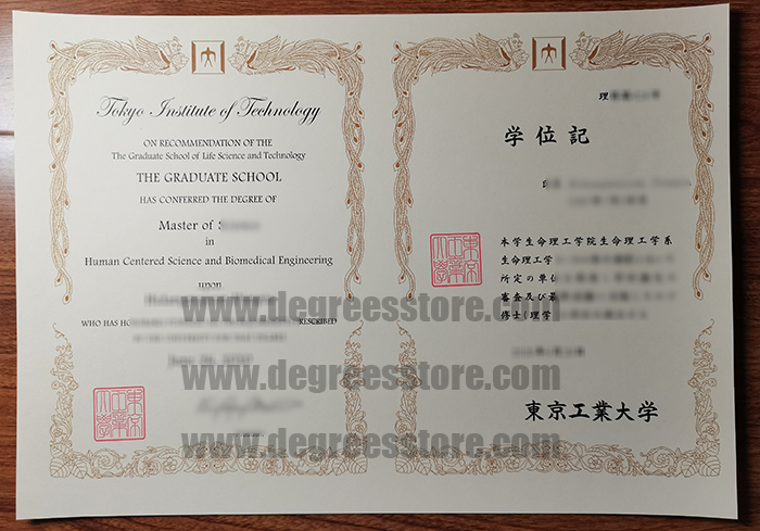 Tokyo Institute of Technology diploma
