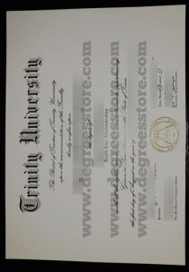 Trinity University diploma