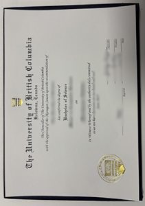 UBC degree, University of British Columbia diploma sample