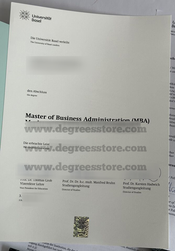 Universität Basel diploma