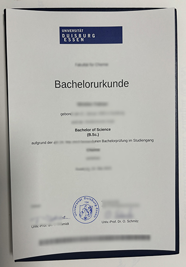 Universität Duisburg-Essen Urkunde