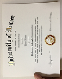 University of Denver diploma certificate