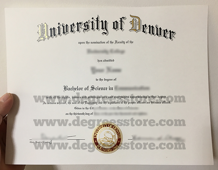 University of Denver diploma