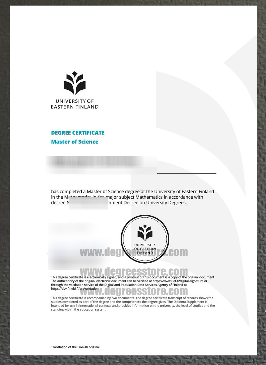 University of Eastern Finland degree