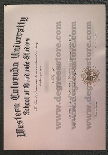 Western Colorado University Diploma sample