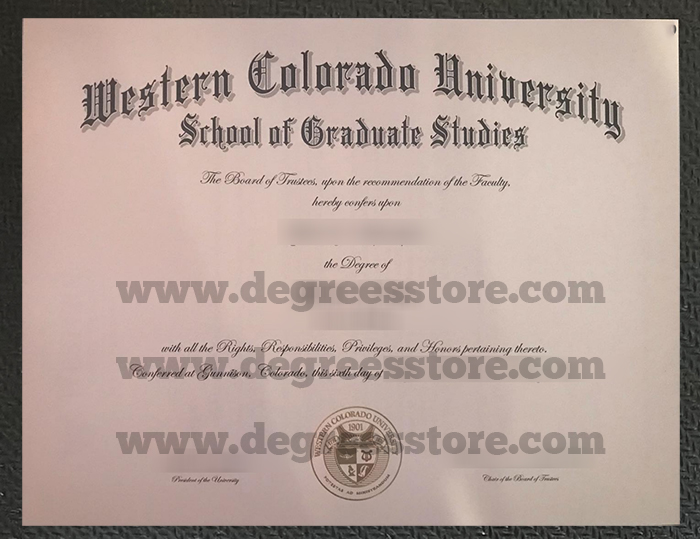 Western Colorado University Diploma