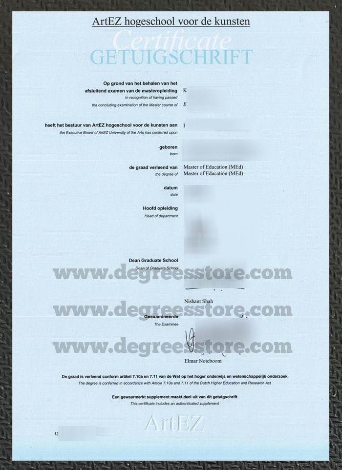 ArtEZ University of the Arts Diploma