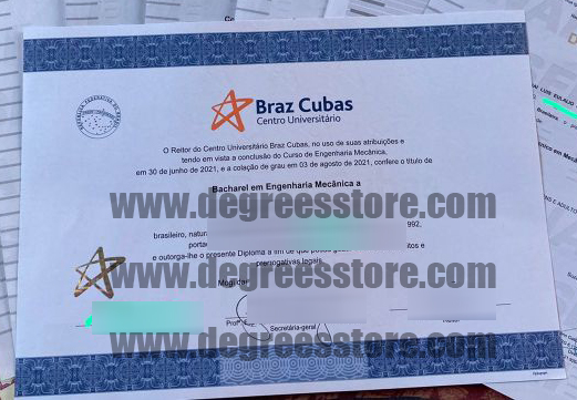 Centro Universitário Braz Cubas diploma