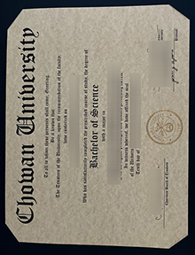 Chowan University diploma certificate