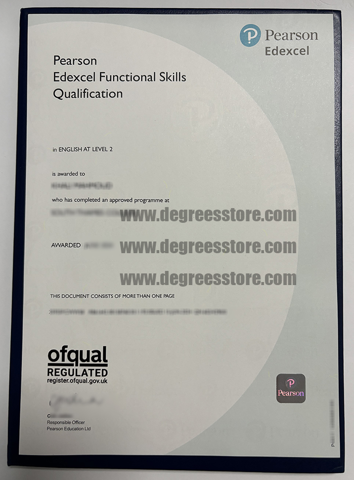 Edexcel Functional Skills English Level 2 English certificate 