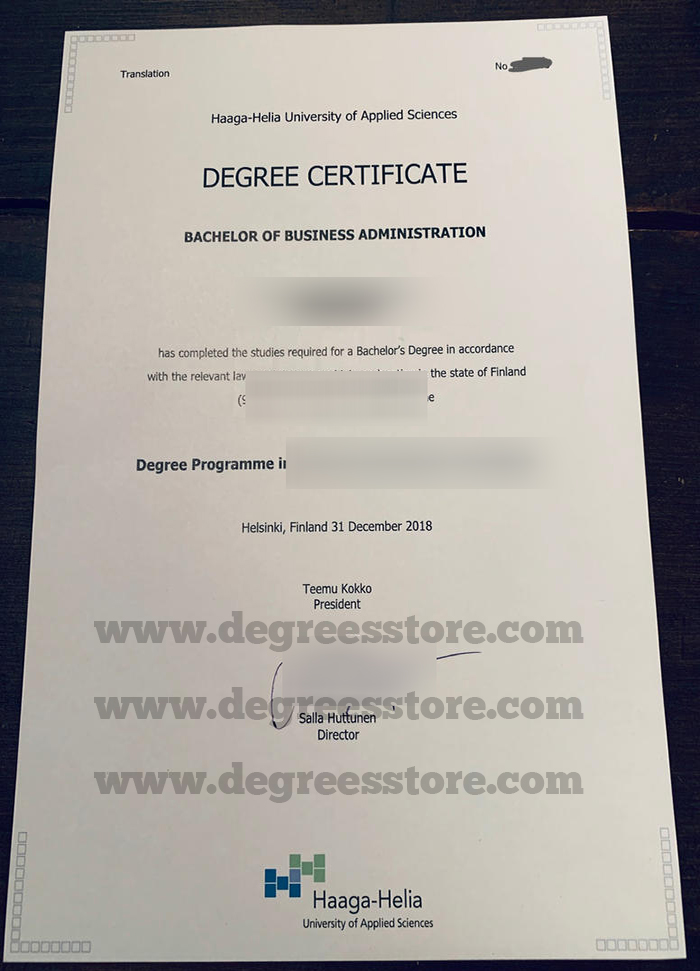 Haaga-Helia University of Applied Sciences degree